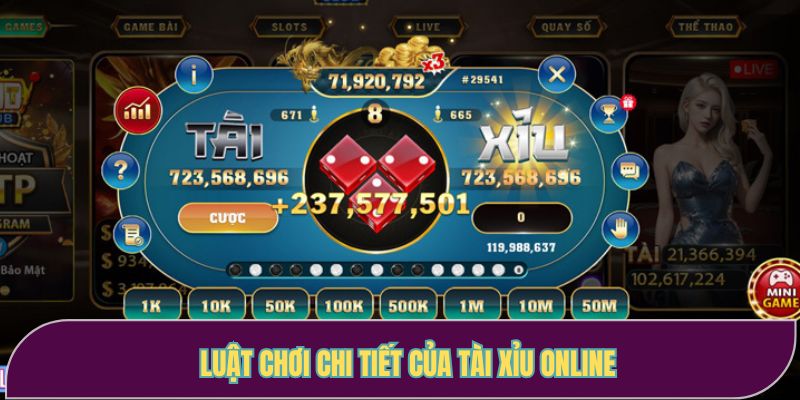 Luật chơi chi tiết của bộ môn Tài Xỉu