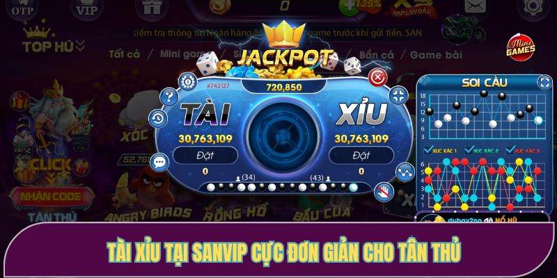 Tài xỉu tại Sanvip cực đơn giản cho tân thủ