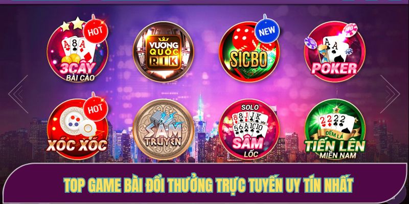 Top game bài trực tuyến tại hệ thống