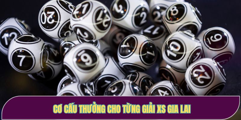 Cơ cấu thưởng cho từng giải XS Gia Lai 